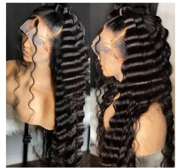 Long Deep‑Wave Lace Front Wig