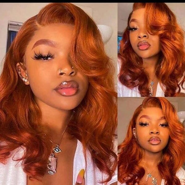 Copper Luxe Side‑Part Waves
