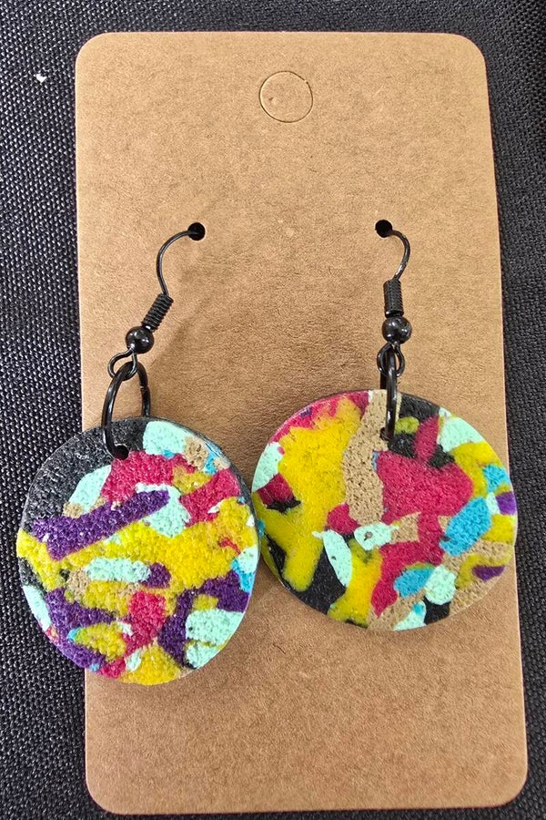 Grated Coloured Clay Earrings