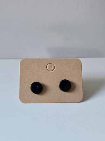 Extra Small Black and Gold Foil Studs