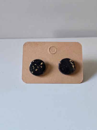 Black and Gold Foil Studs