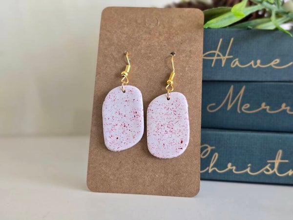 Red Speckled Earrings