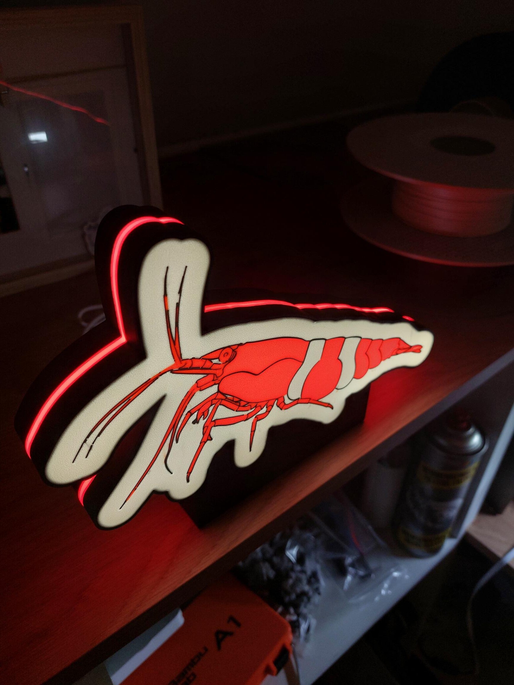 Rili neocaridina garnaal lichtbord Oranje