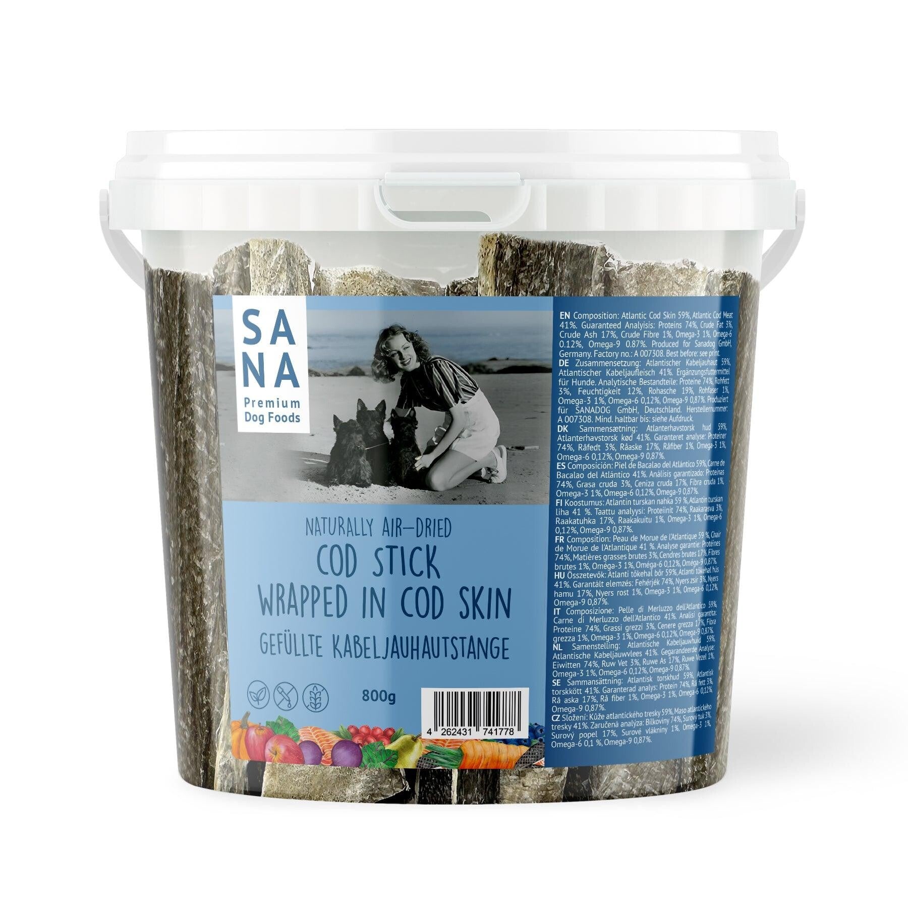 Sana gevulde kabeljauw sticks