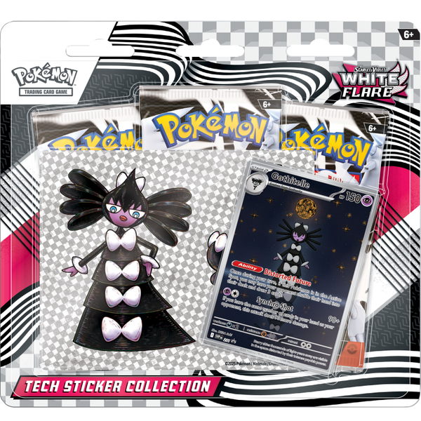 White Flare Tech Blister Sticker Collection
