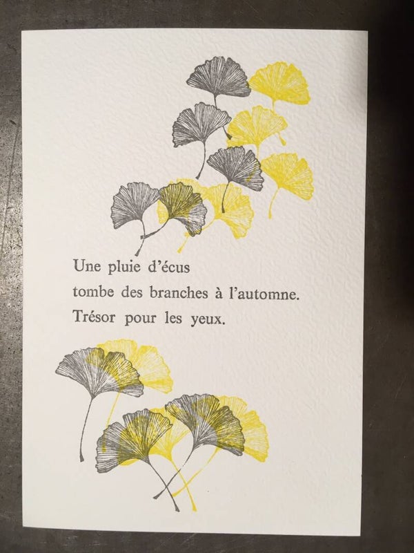 Carte postale typographique - gin