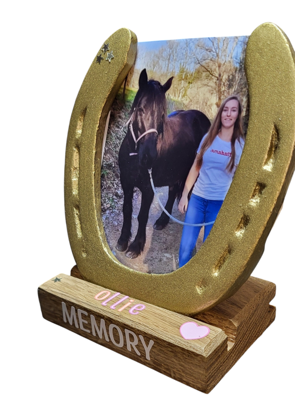 Fer à cheval  avec photo personnalisée.