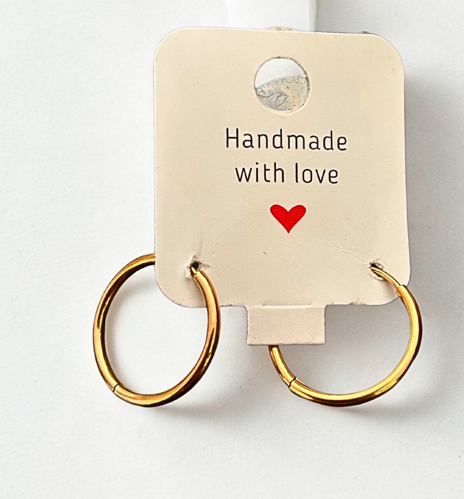 Gold-plated hug hoop earrings