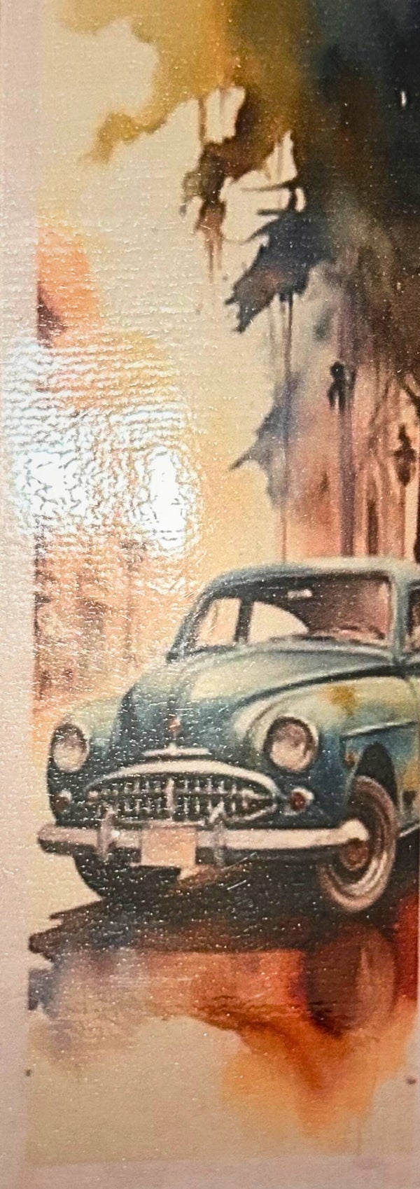 Blue classic car bookmark