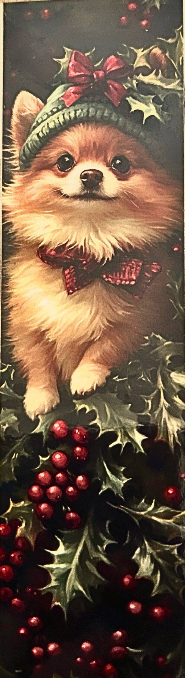 Pomeranian Christmas bookmark