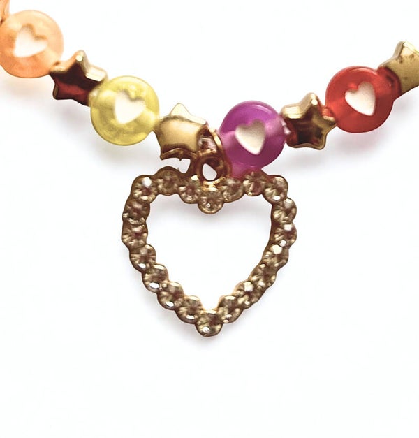 Hypoallergenic Gold-plated crystal heart necklace