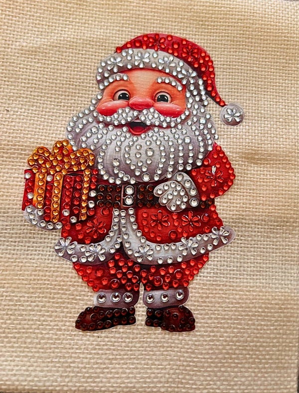 Santa cream cloth wine bottle bag