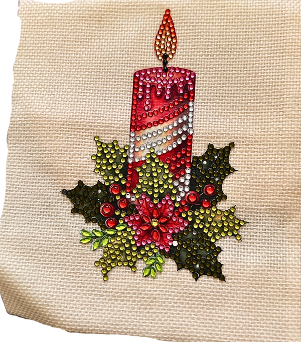 Christmas candle wine cream cloth  bottle bag