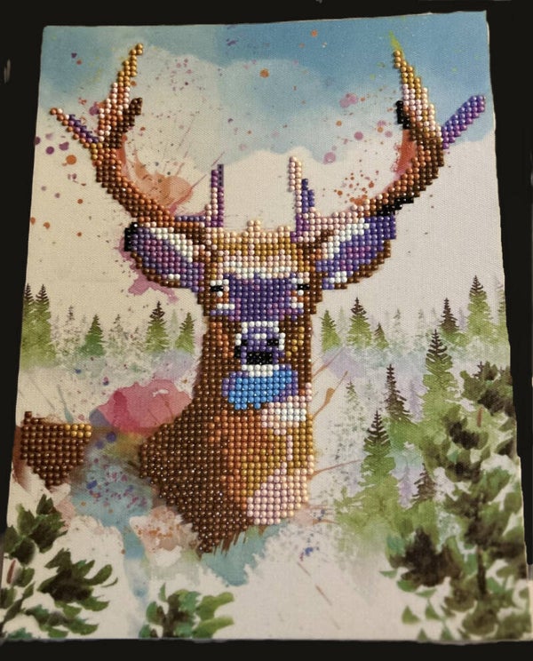 Diamond-painted Stag