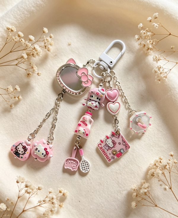 "Retro Pop" Kawaii Collector’s Charm – Handcrafted Alloy Bead Phone Accessory