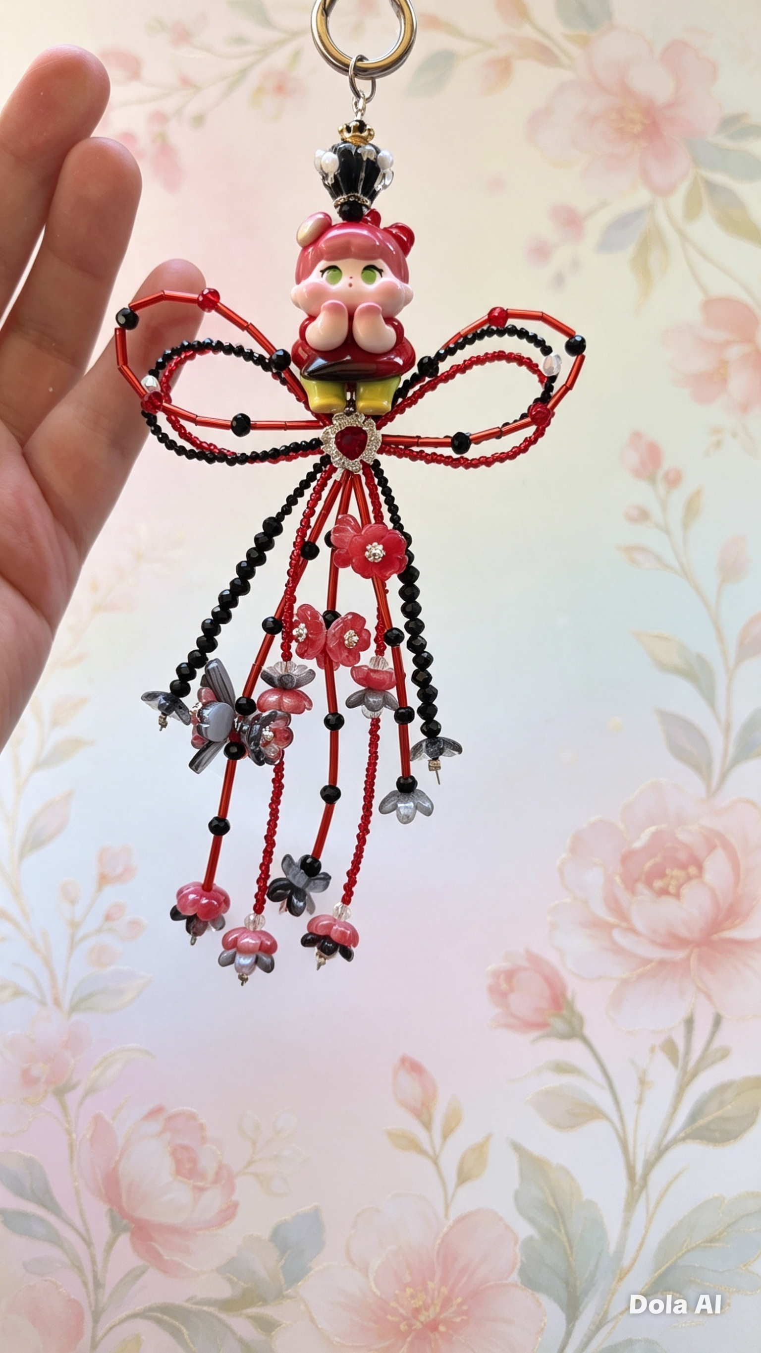 Qoqo Handmade Beaded Floral Bow