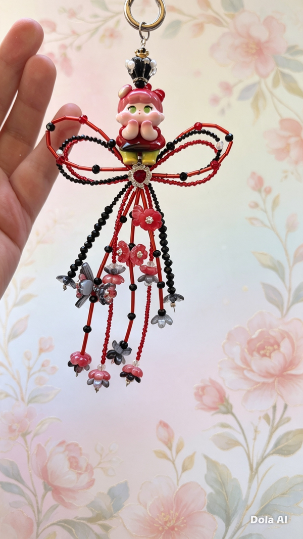 Qoqo Handmade Beaded Floral Bow