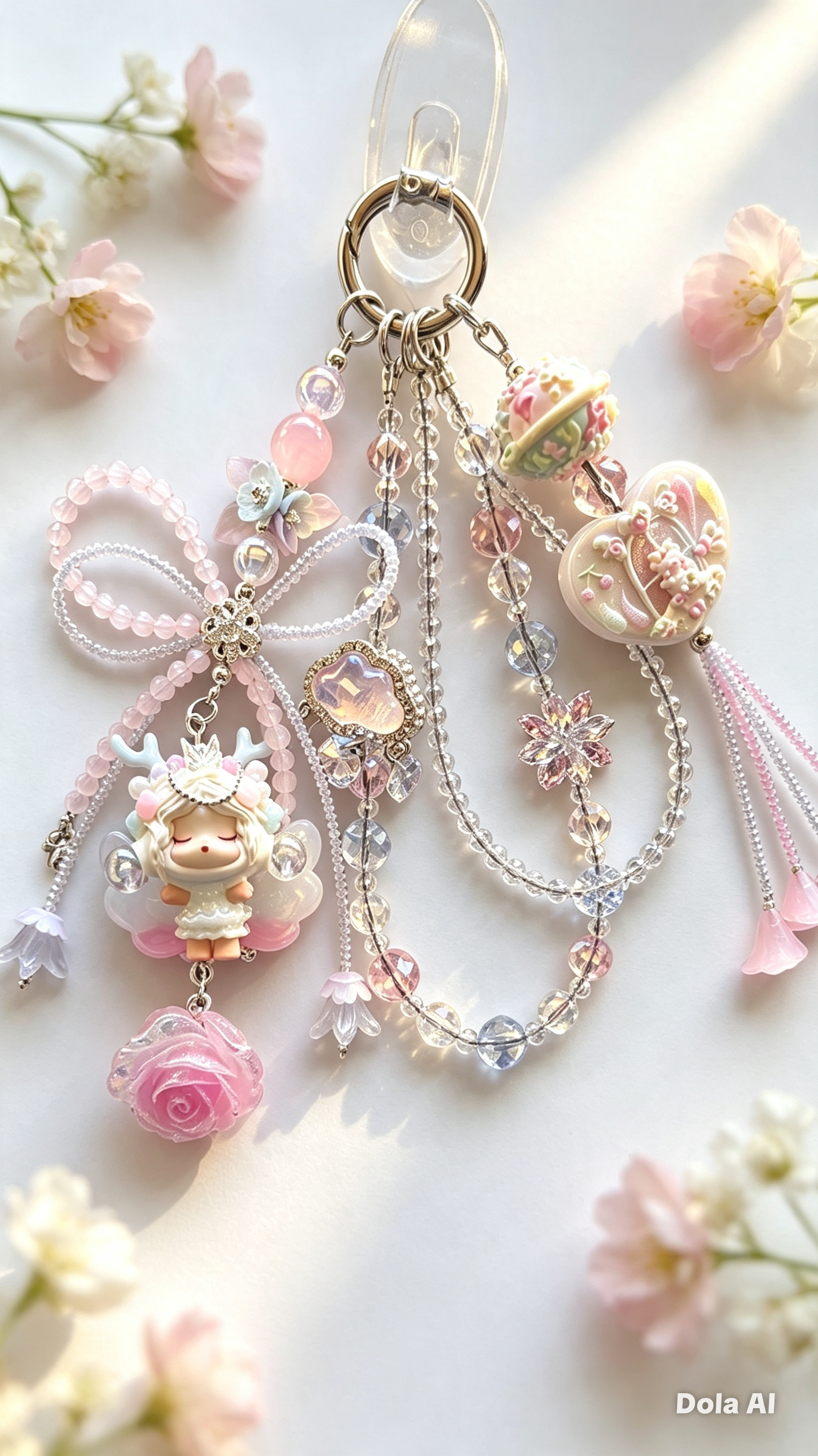 Handpainted Skullpanda Pastel Fairy Charm