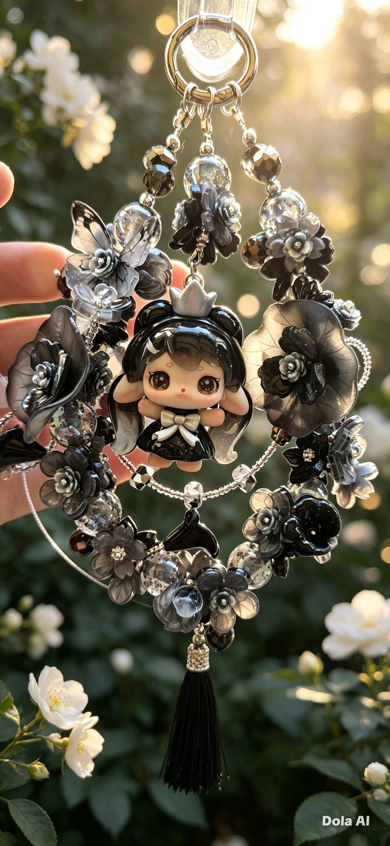 Midnight Ruby Gothic Bead Charm