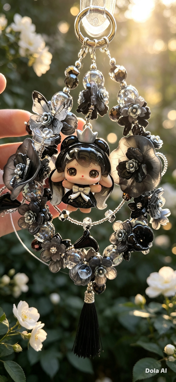 Midnight Ruby Gothic Bead Charm