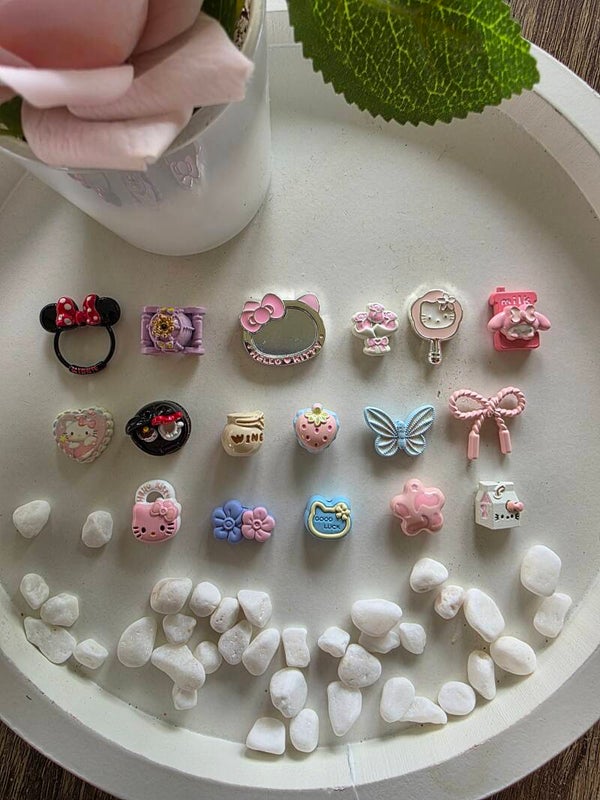 Kawaii Alloy Charm Beads: Random Mix for DIY Jewelry Making (10pcs)