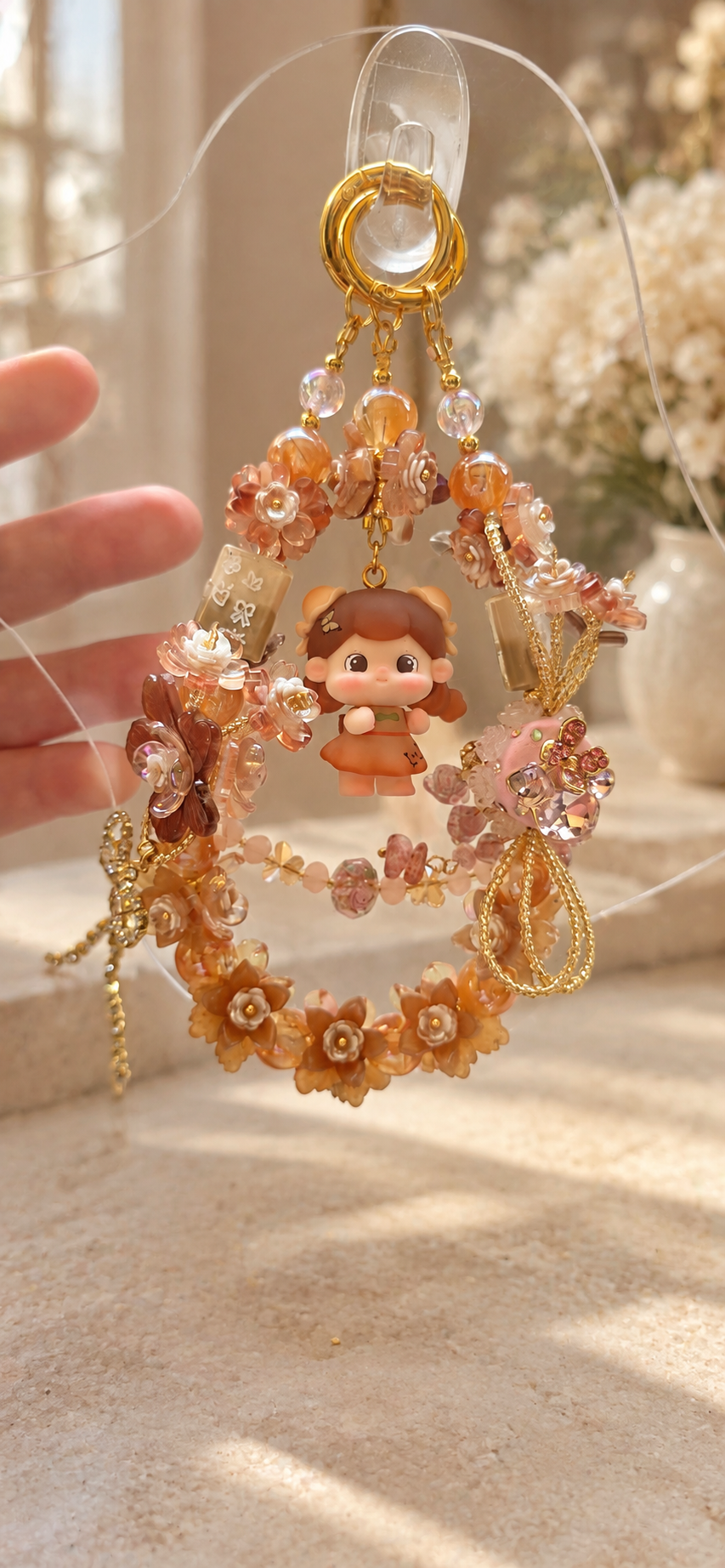 Tang Tang Doll Bag Chain – Caramel Blossom