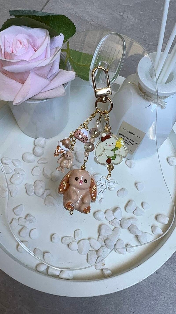 Brown Bunny Keychain