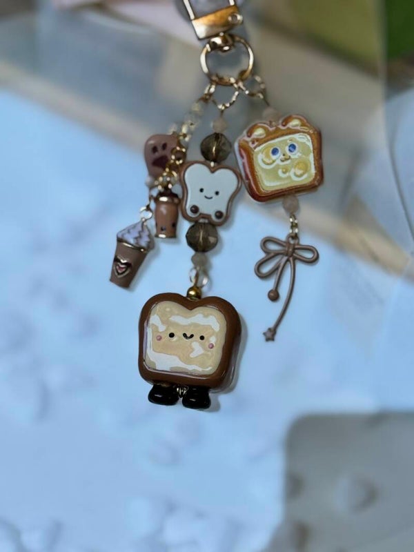 Toast Bread Keychain