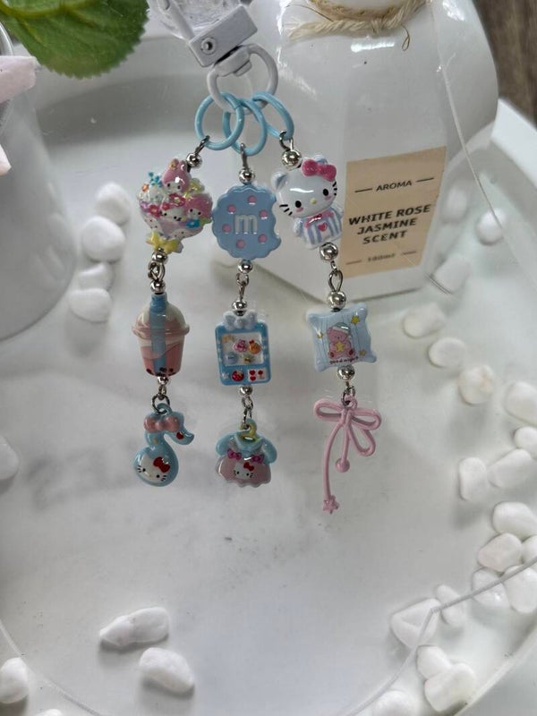 Metal Kitty Phone Chain