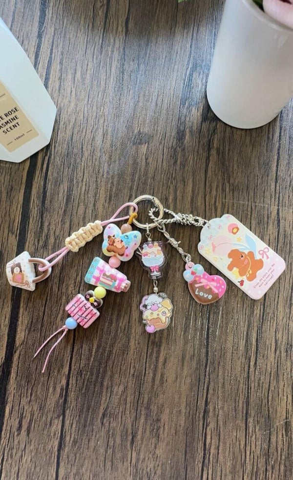 Sweet Pastel Charm Keychain