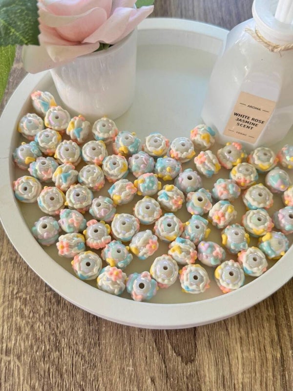Milky HandPainted Beads