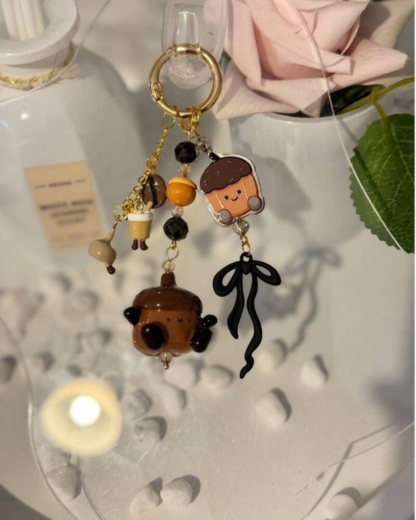 Brown JC delicious keychain