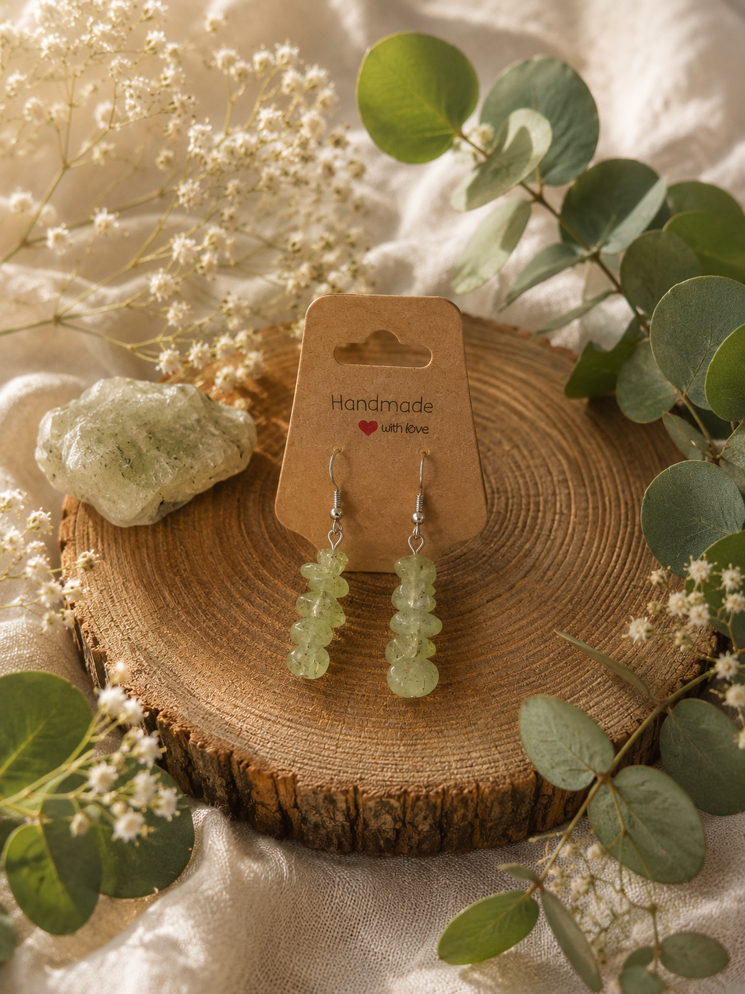 Oorbellen Chipped Hangers Prehniet