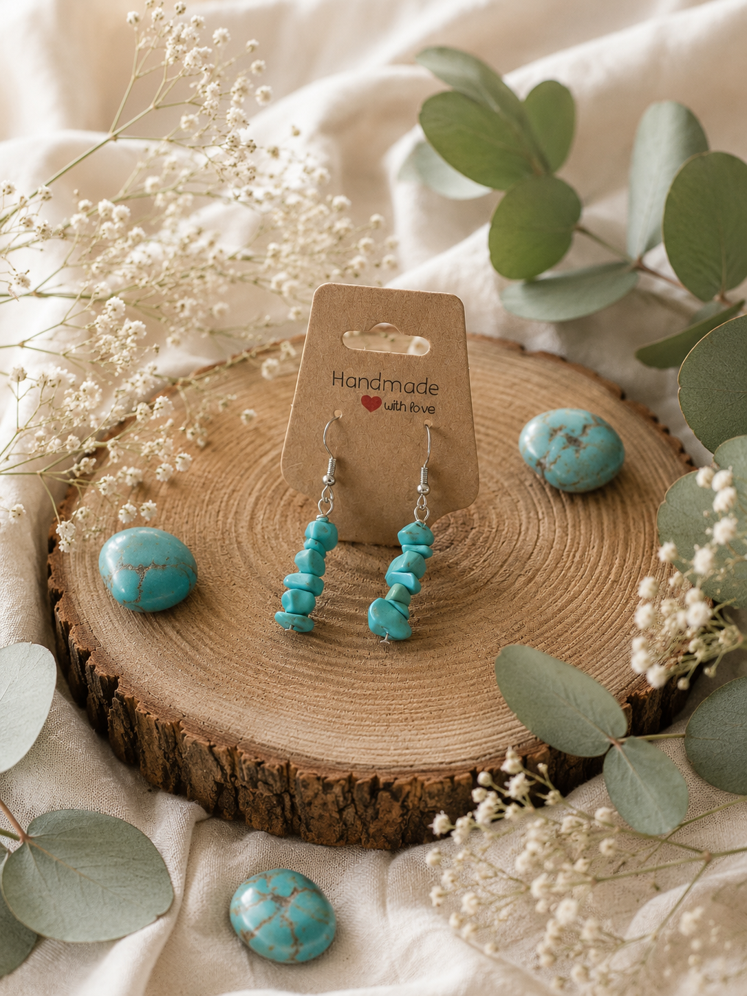 Oorbellen Chipped Hangers Turkoois