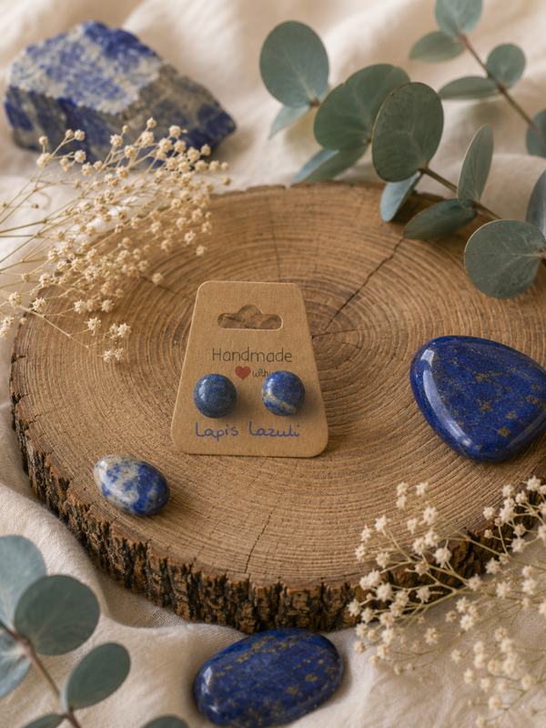 Oorbellen Knopjes Lapis Lazuli