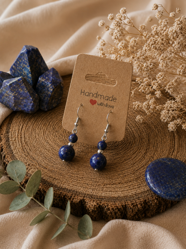 Oorbellen Kralen Lapis Lazuli