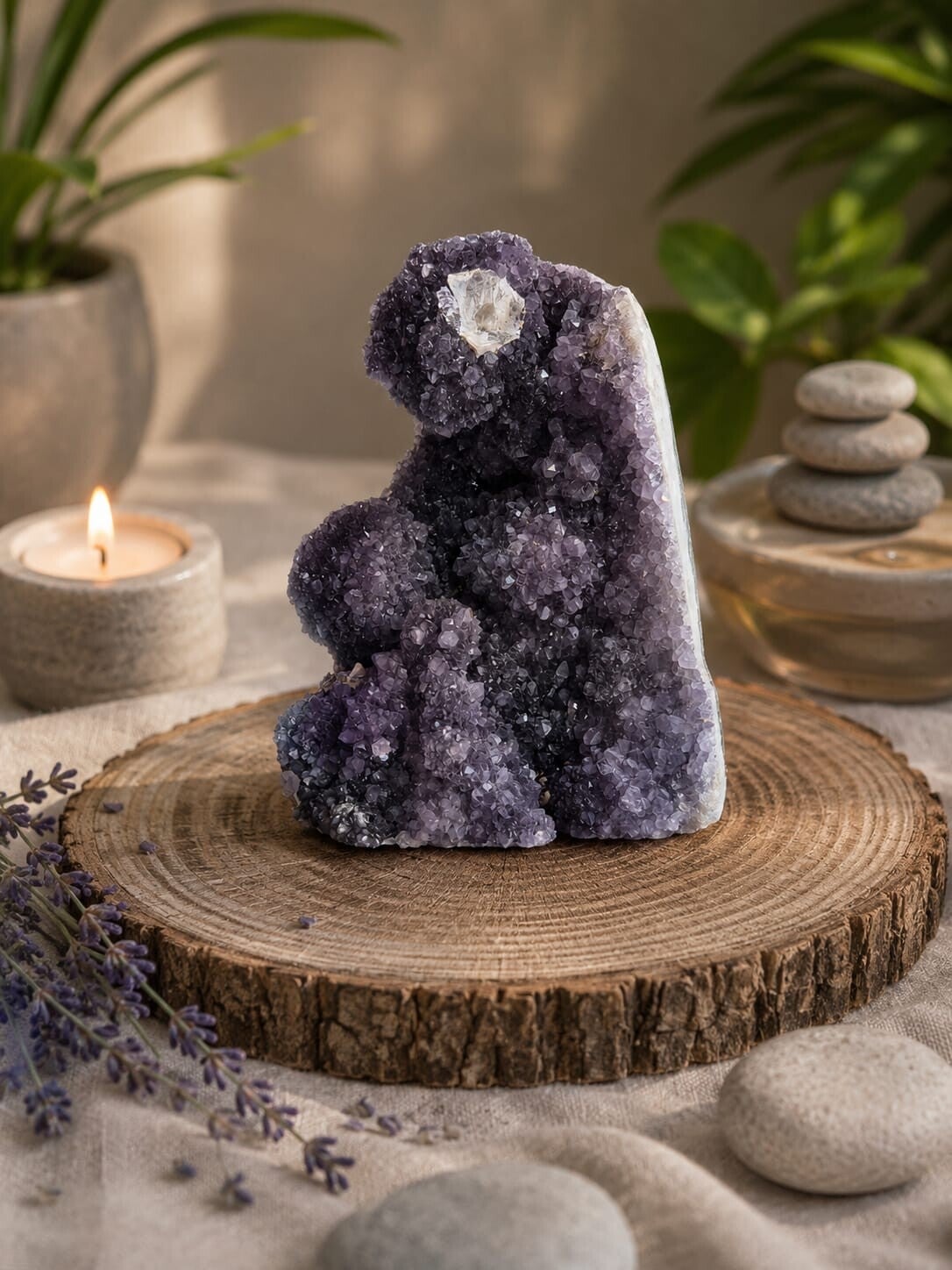 Galaxy Amethist met Calciet