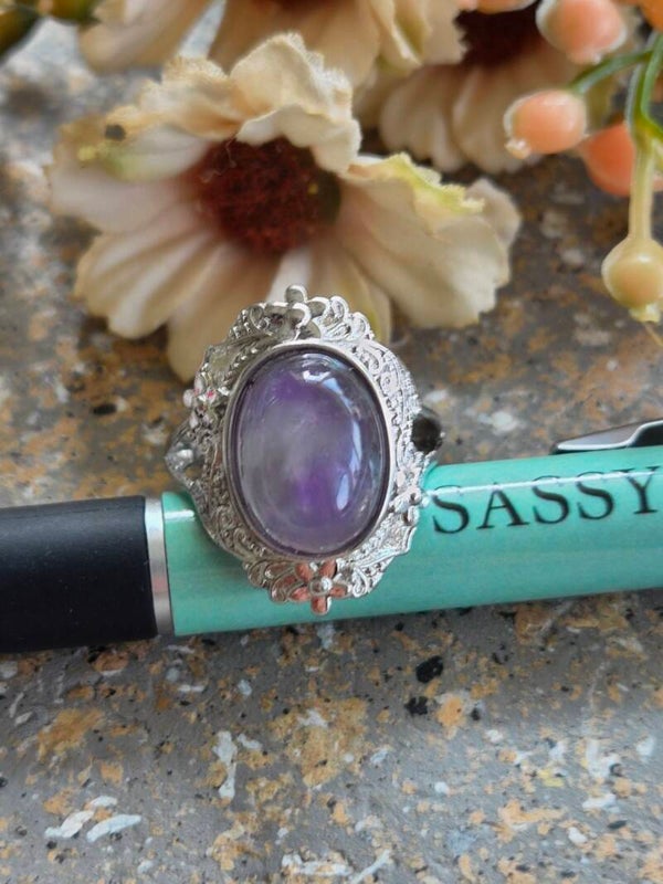 Verstelbare Ring met Amethist