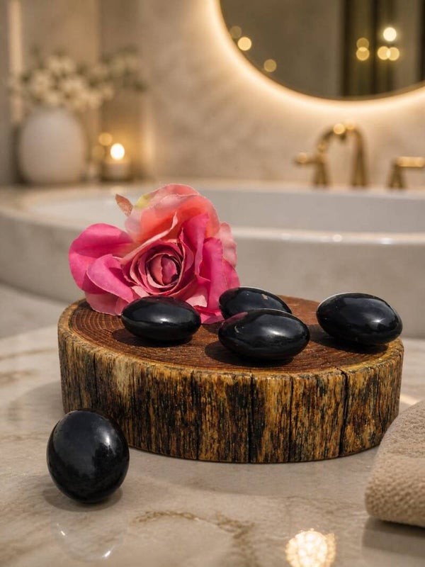 Zwarte Obsidiaan Palmsteen
