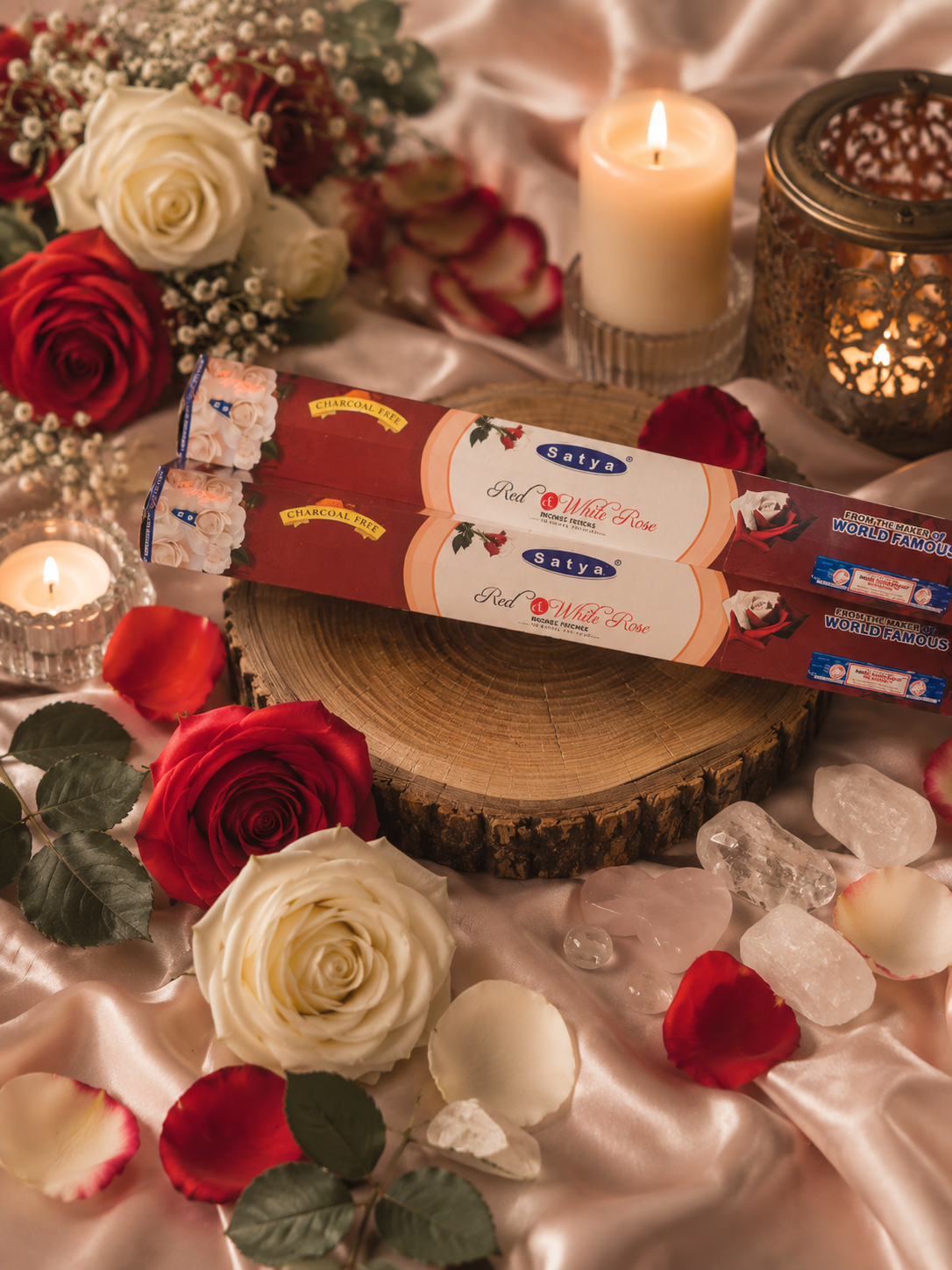 Wierook Red & White Rose