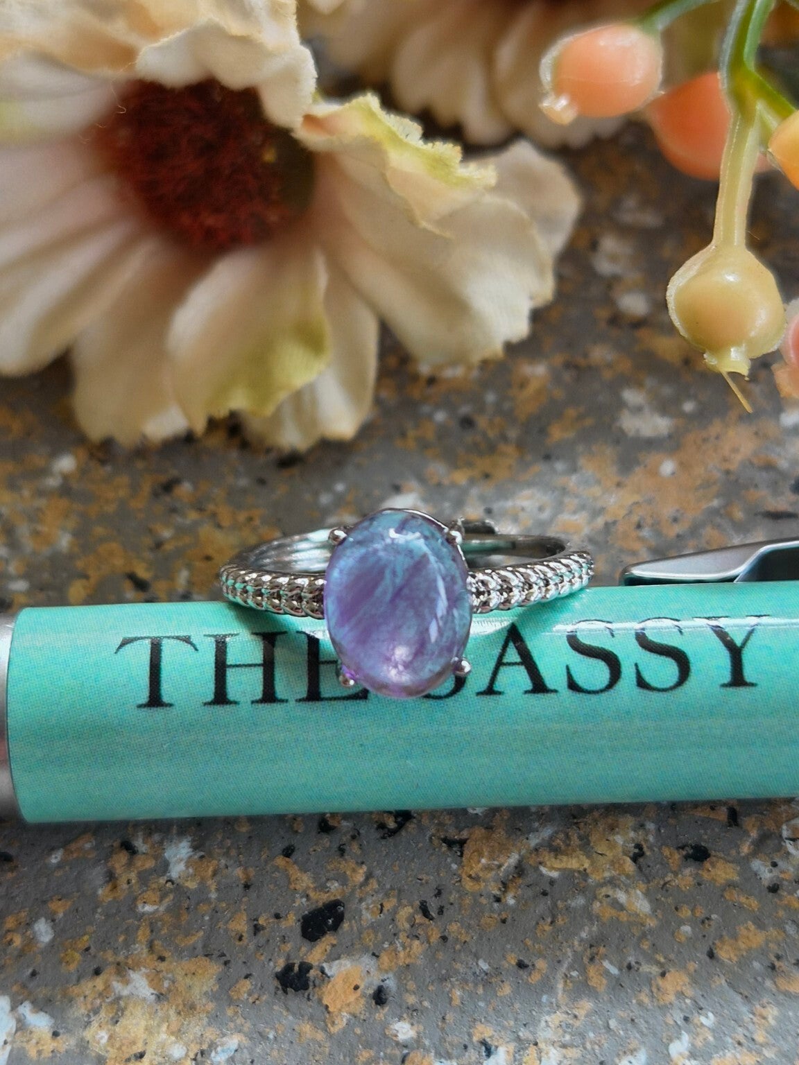 Verstelbare Ring met Amethist