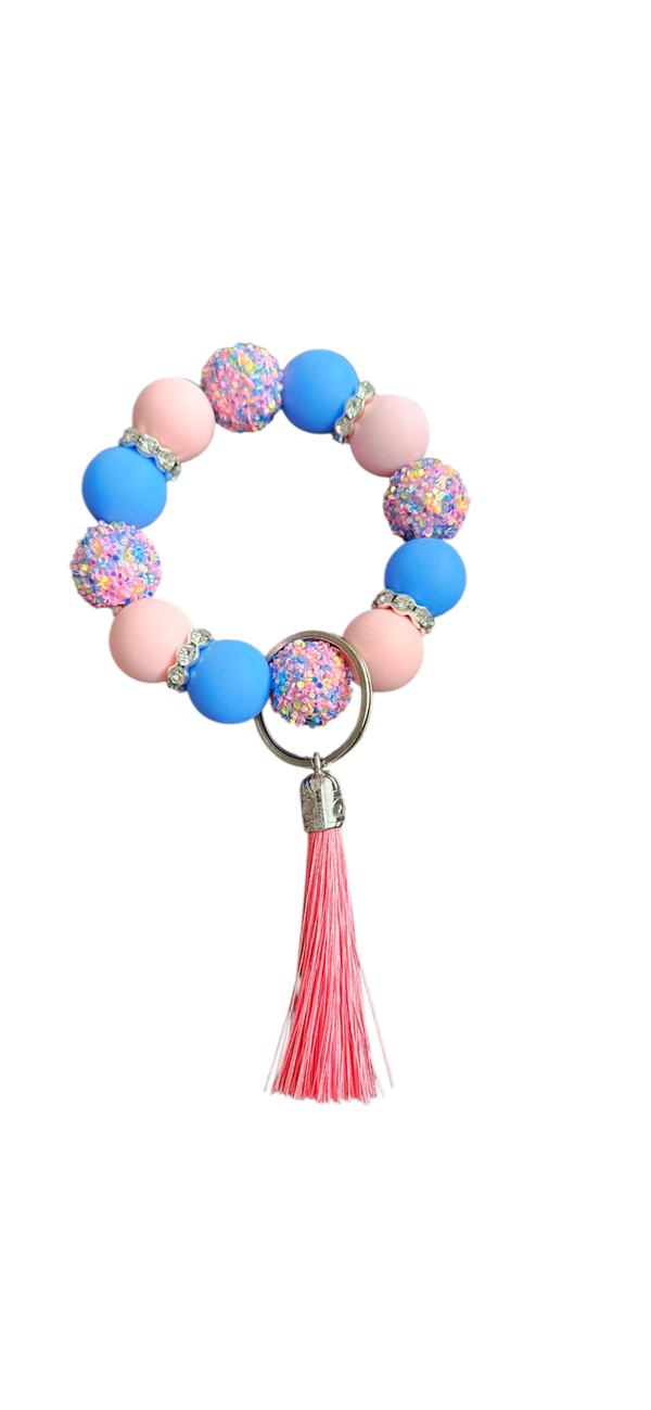 Wristlet blue pink M