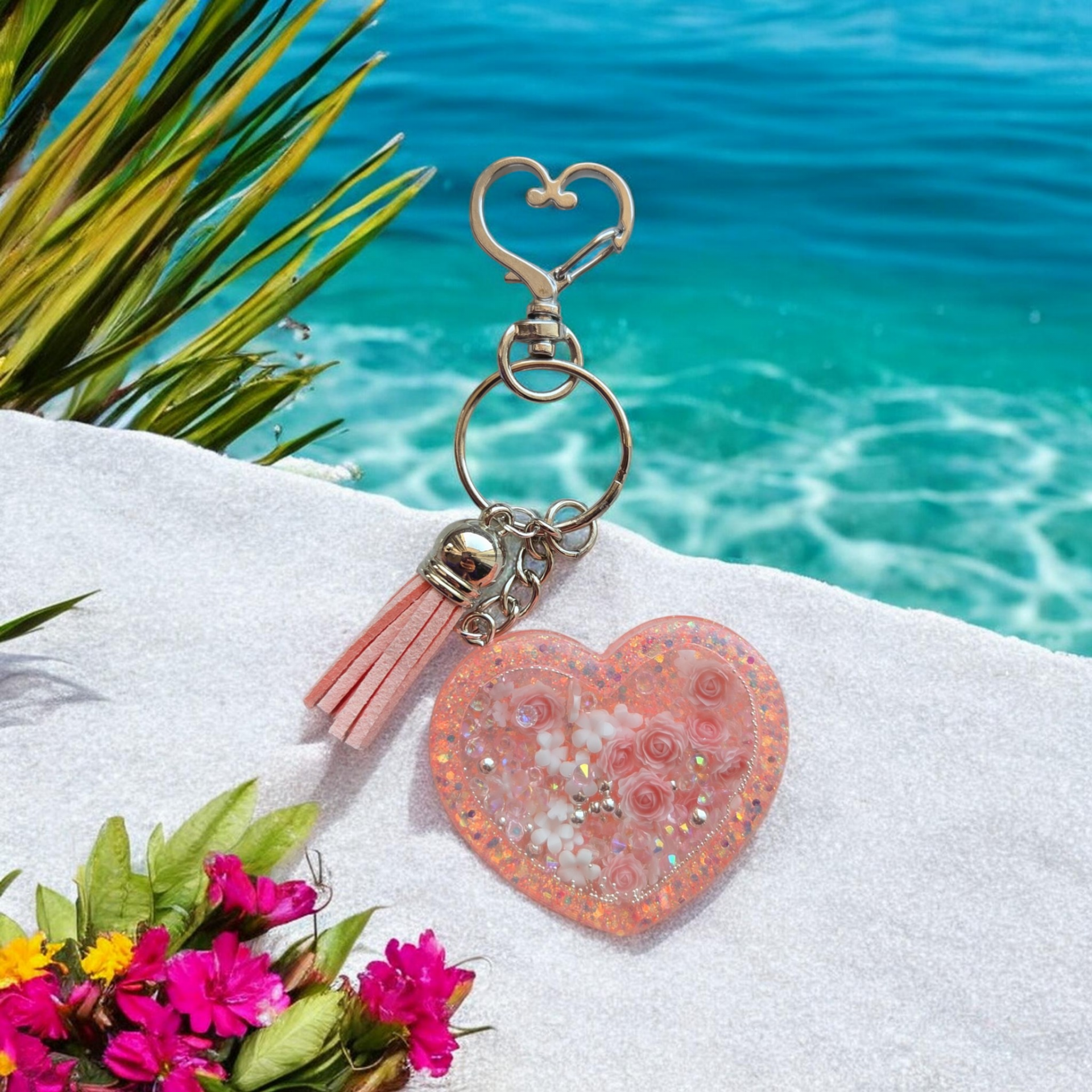 Epoxy shake keychain