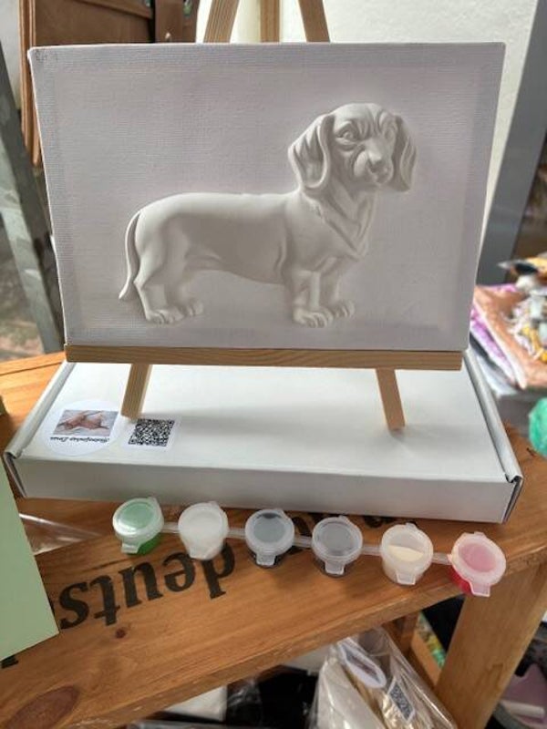 3D teckel schilderen