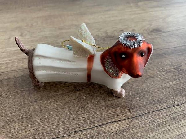 Kerstbal teckelengel