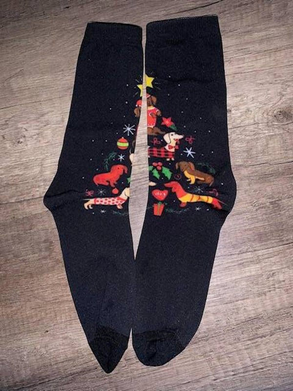 kerst teckelsokken