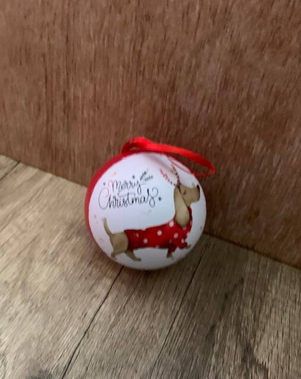 teckel kerstbal
