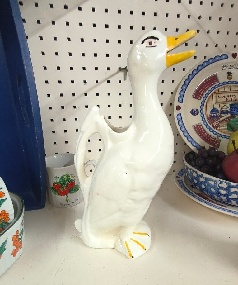 Folk Art duck Ceramic Milk Pitcher / Creamer