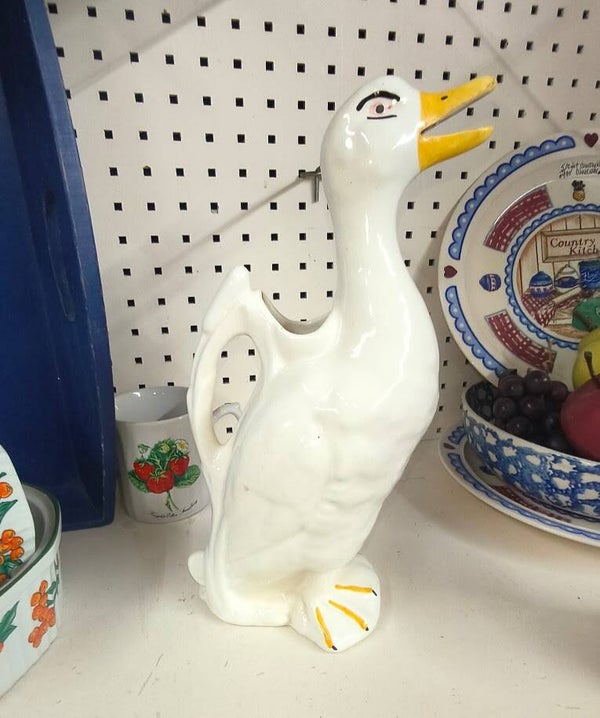 Folk Art duck Ceramic Milk Pitcher / Creamer