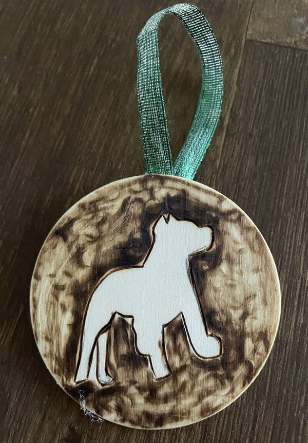 American Pit Ornament Outline